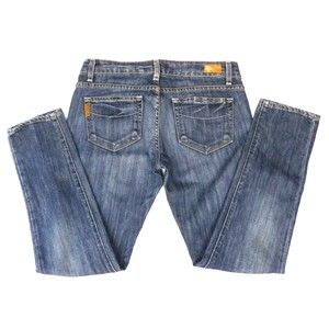 PAIGE Women's Dark Wash Straight Leg Jeans-Rokbury-Size 28